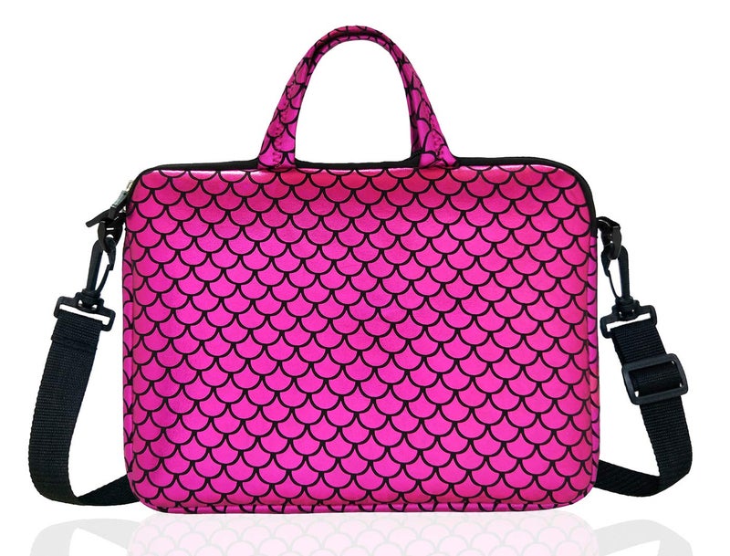 Youda 14-Inch Laptop Shoulder Carrying Bag Case Sleeve For 13" 13.3" 14 inch Macbook/Notebook/Ultrabook/Chromebook, Mermaid Scale - Image 2
